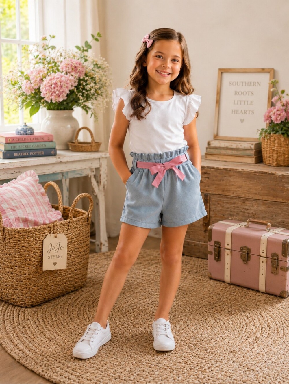 NWT The Beaufort Bonnet Company Maddie Bea Bag Shorts Size 6 🎀
